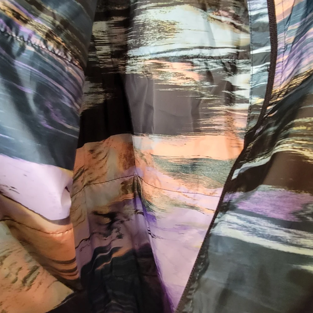 #570- TORRID- Happy Camper Multicolor Abstract Active Jacket. Sz.26W - Picture 6 of 7